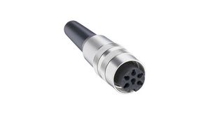 Circular Connector Housing, Socket, Contacts - 4, 5A, Straight